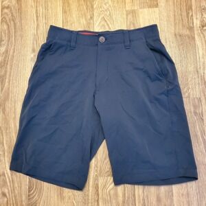 Under Armour Men's Navy Blue Golf Shorts Size 32‎ Flat Front Athletic